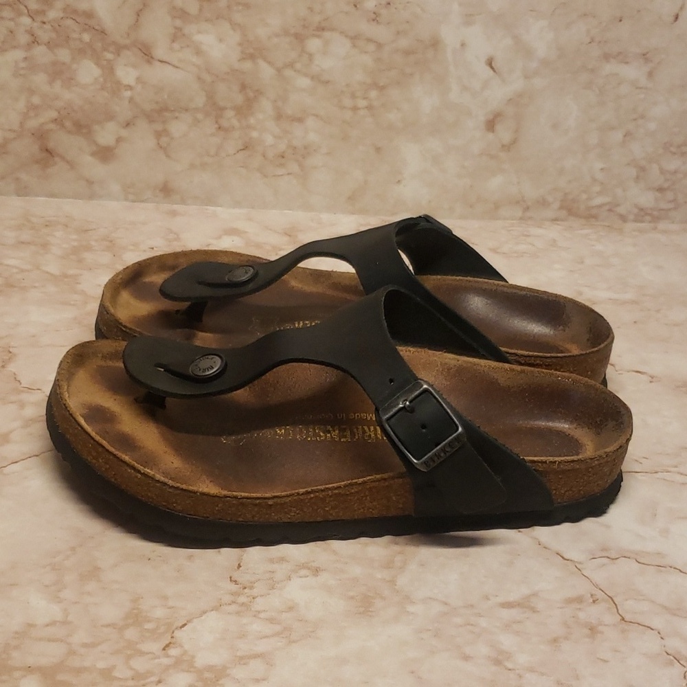 Birkenstock black Giseh toe hook woman sandals size 36(5) - Picture 4 of 8
